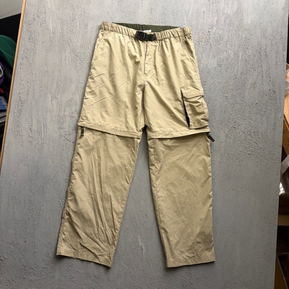 Vintage GAP Cargo Pants Medium Beige 2000s Y2K Hiking Zip Off